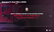 Trying to mod Gwenpool's Dual Micro SMGs at a Mod Bench