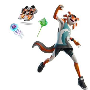 Adidas Solar Orange 'Squid' Bundle - Item Shop Bundle - Fortnite
