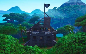 Pirate Camp located northwest of Lazy Lagoon