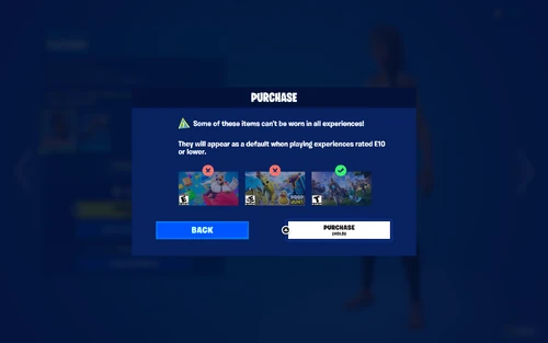 Cosmetic Purchase Ratings (1) - Fortnite
