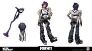 Concept Art for Punk Princess Phaedra, Urchin's Maw and Darkwater Wailer by Mooncolony