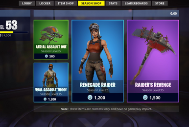 Renegade raider in shop deals