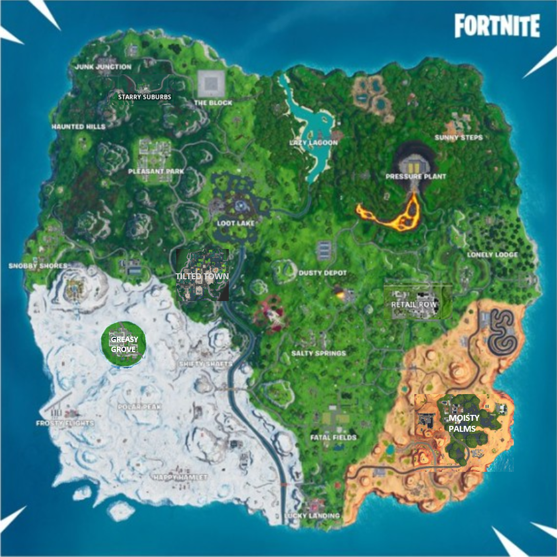 Lieux (Chapitre 1), Wiki Francophone Fortnite