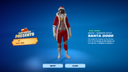 The display when the Santa Dogg present is open