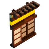 Shoji Wall 03 - Yellow Trim - Building Part - LEGO Fortnite