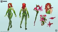 Concept Art for Poison Ivy, Ivy Axe and Back Bloom by InfinSteam Art Studio