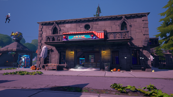 The Plaza branch during Fortnitemares: Midas' Revenge.