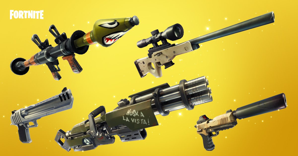 Fortnite Battle Royale All Weapons Solid Gold Gamemode Fortnite Wiki