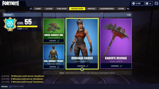 Image of the Season Shop as it existed during Season 1.