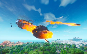 The Frozen Meteor, hanging on top of the Factories
