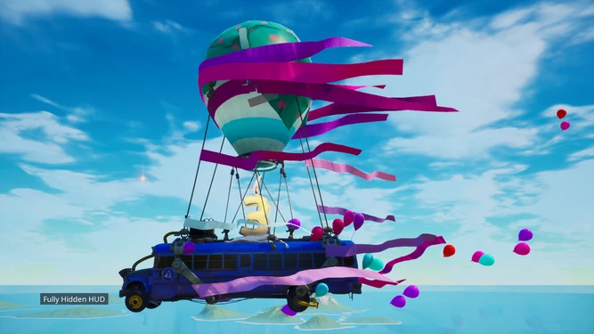Image of the Battle Bus to celebrate Fortnite 3rd Birthday.