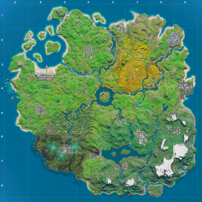 Map of Battle Royale Island