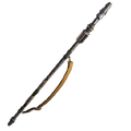 Rey's Quarterstaff, on Rey in the scene.