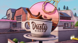 Dusty diner sign