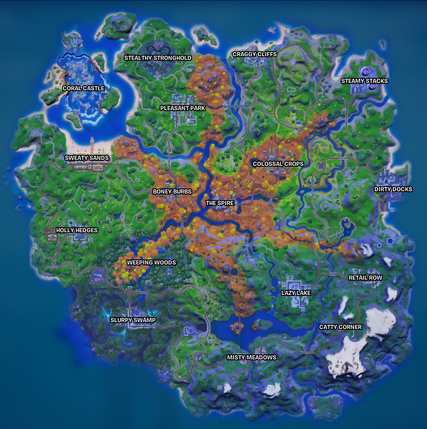 Fortnite 9.1 Map Battle Royale Map Fortnite Wiki