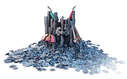 Promotional Image for V-Bucks, Oath & Sorrow, Ne'Jari War Hammer, Beastfang and Null Claws.