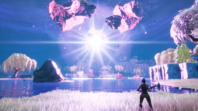 The CUBE exploding during The Butterfly Event.