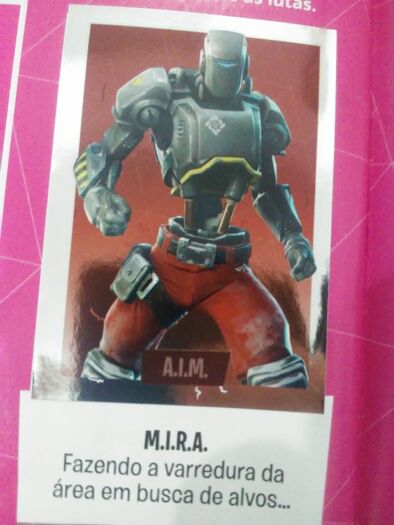 An exclusive featured image of A.I.M. from the Fortnite Sticker Album, showing an edit style with features of both green and red A.I.M. variations.