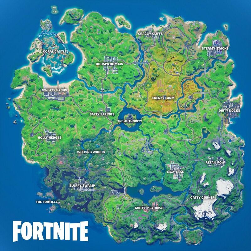 Evolution of Fortnite Map (Chapter 1 Season 1 - Chapter 2 Season 4) 