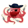 Emoji Octo-Pirate
