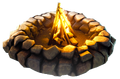 Cozy campfire icon