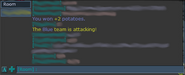 The chat is where you can see what everyone in the room has said, as well as tribe messages, whispers, and system messages. If you're in chat room (shown as a tab on the left) you'll see just those messages instead. By default a chat room is open for the server you're on. This is also were you would type in chat commands.