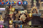 Training Hall button on game home page