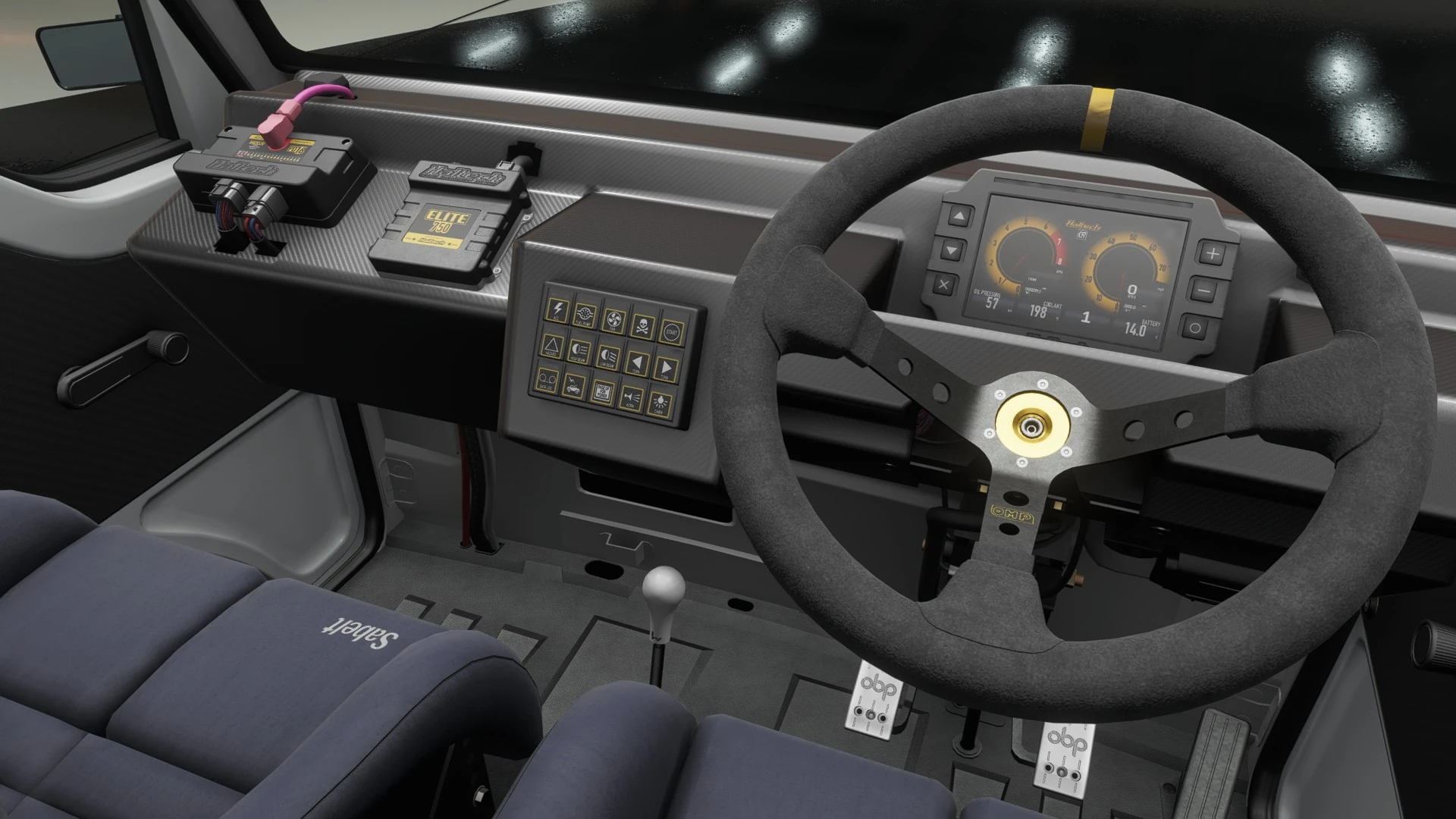 1990 Mitsubishi 269 Attacking the Clock Racing Minicab Time Attack - Dashboard