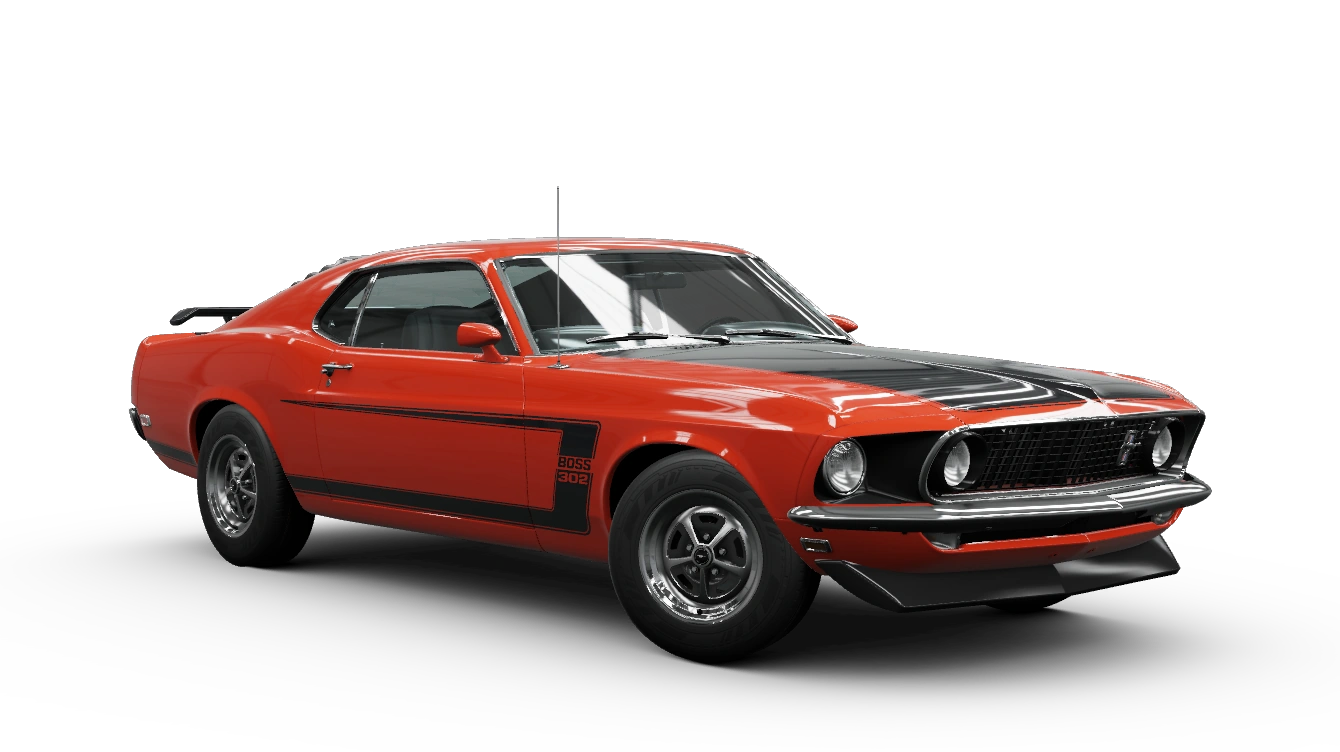 1969 Ford Mustang Boss 302, a C class car in Forza Horizon 6