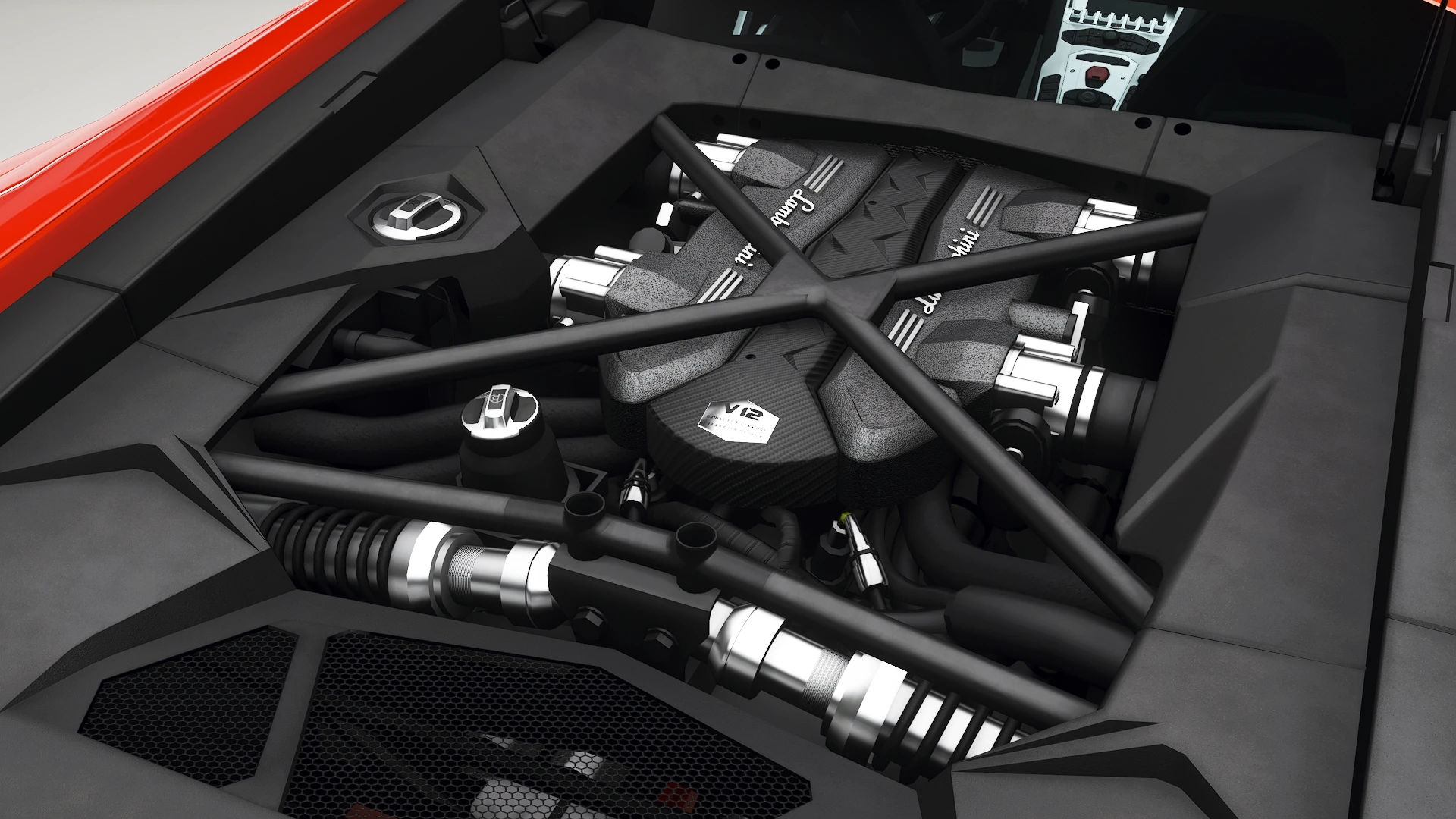 2012 Lamborghini Aventador LP700-4 - Engine