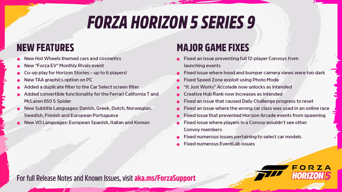 Forza Horizon 5 Series 19 Updates Include Four New Cars, Launch Control