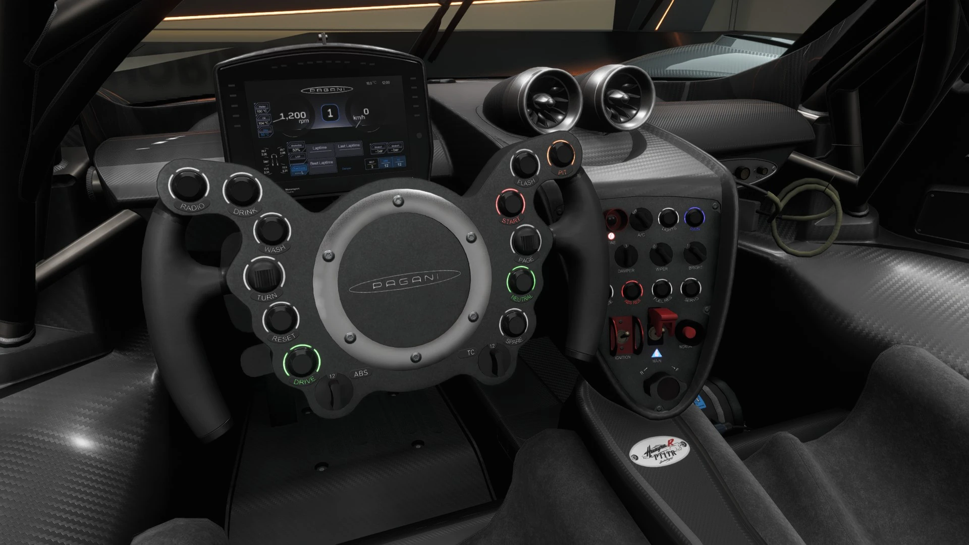 2021 Pagani Huayra R - Dashboard
