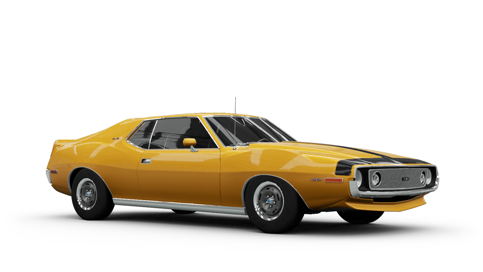 yellow javelin car