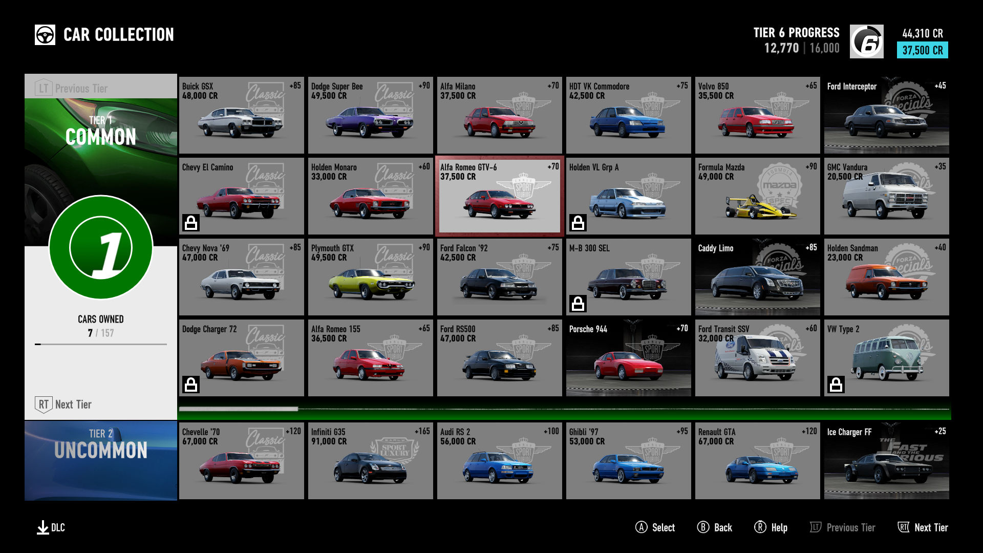 Forza Motorsport 7 - All Cars  List (HD) [1080p60FPS] 