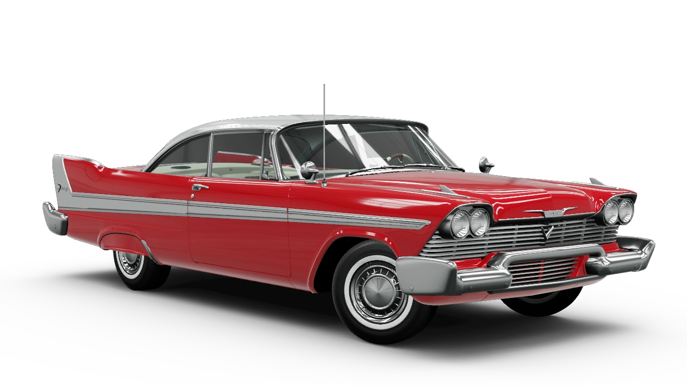 1958 Plymouth Fury, a D class car in Forza Horizon 6