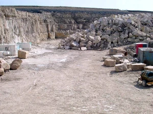 Portland Stone quarry on the , 