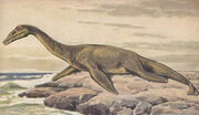 Plesiosaur on land