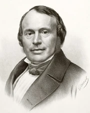 Louis Agassiz, Lithograph, Mid 19th Century.
