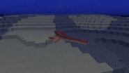 a plesiosaur after going to the shallows to breed