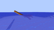 a plesiosaurus taking a breath of air