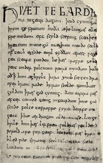 The first page of 'Beowulf'.