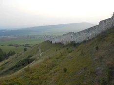 Pejya-Kroglennow curtain wall, looking out across the Mes-Trevas