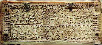 'Franks Casket', engraved with Anglo Saxon runes.