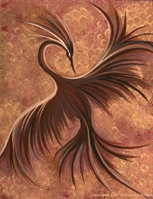 'The Fabled Phoenix (Sepia)' by Enchanted Images