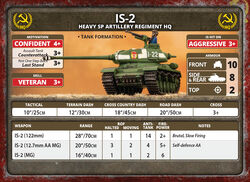 Flames of War Soviet IS-2 Guards Heavy Tank Company Late War SU091