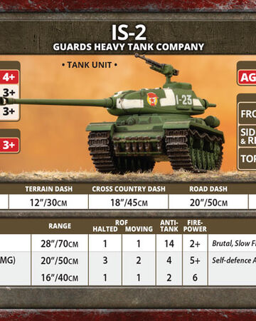 Flames of War Soviet IS-2 Guards Heavy Tank Company Late War SU091