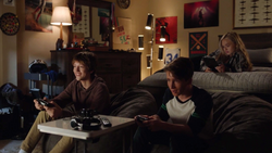 Andy and Scott play games while Lauren checks her Instagram