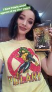 BTS Emma Dumont Polaris toy and shirt