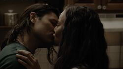 John and Clarice kiss