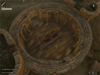 An in-game screenshot of the keep.